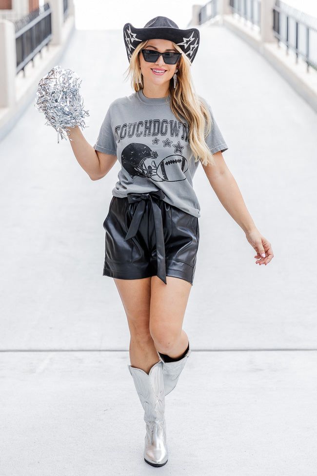 Touchdown Star Football Grey Comfort Color Tee sold by Pink Lily product image thumbnail 2