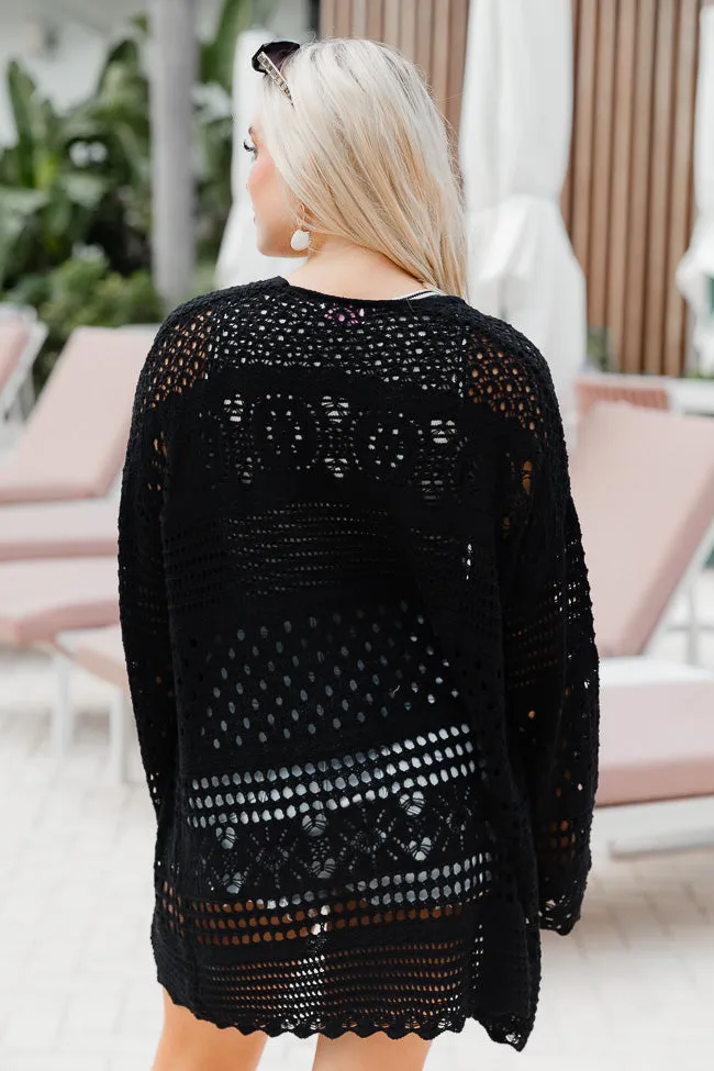 Let's Get Going Black Crochet Cardigan FINAL SALE sold by Pink Lily product image thumbnail 4