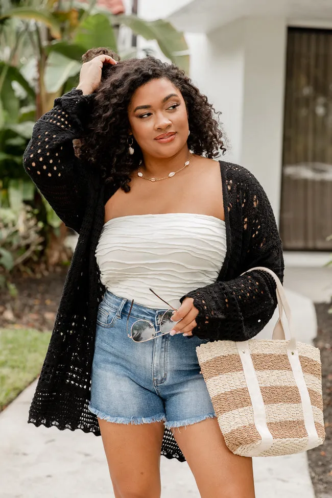 Let's Get Going Black Crochet Cardigan FINAL SALE sold by Pink Lily product image thumbnail 5