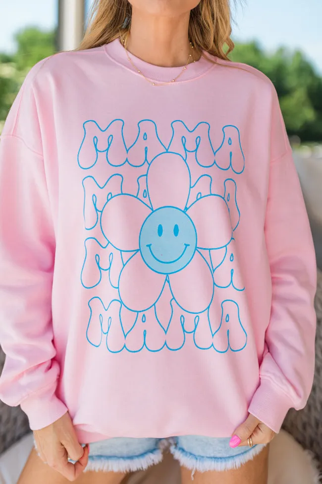 Mama Daisy Repeat Light Pink Graphic Sweatshirt sold by Pink Lily product image thumbnail 2