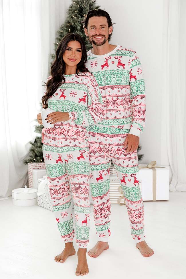 Sleigh All Day Red and Green Fair Isle Pajama Pant sold by Pink Lily product image thumbnail 5