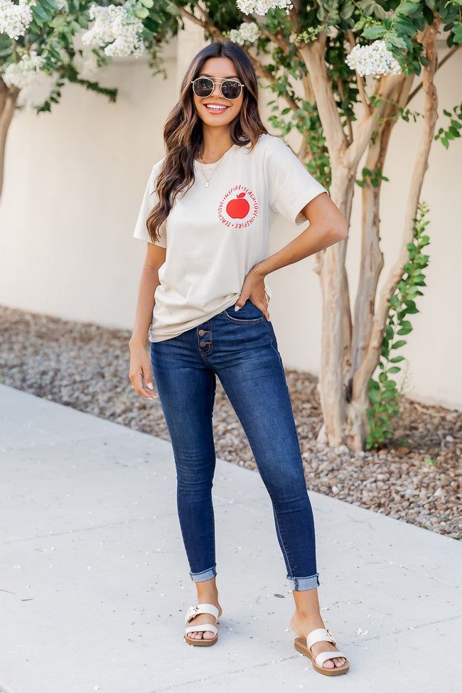 Teach Love Inspire Cream Graphic Tee sold by Pink Lily product image thumbnail 4