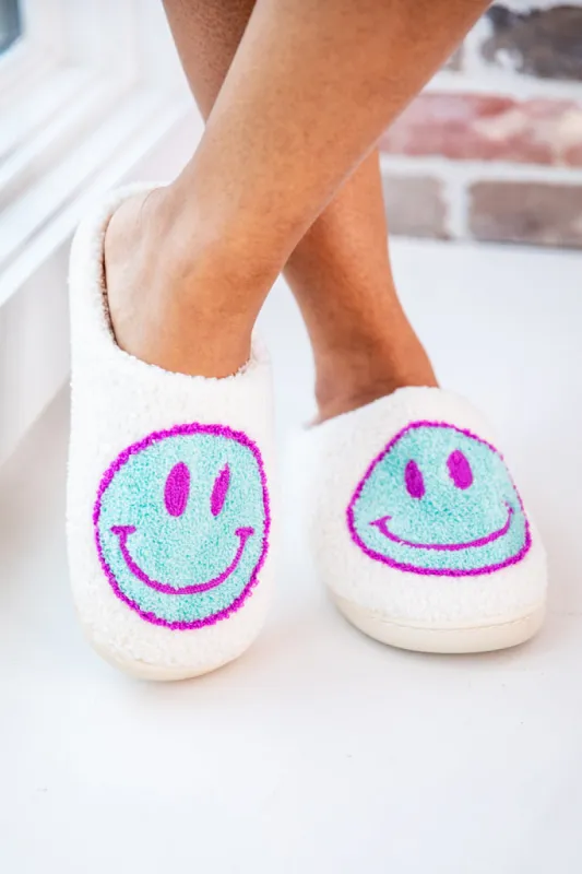 Green Smiley Slippers SALE made by Pink Lily