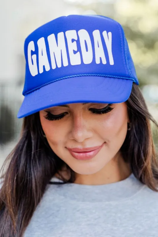 Gameday Blue Trucker Hat FINAL SALE sold by Pink Lily