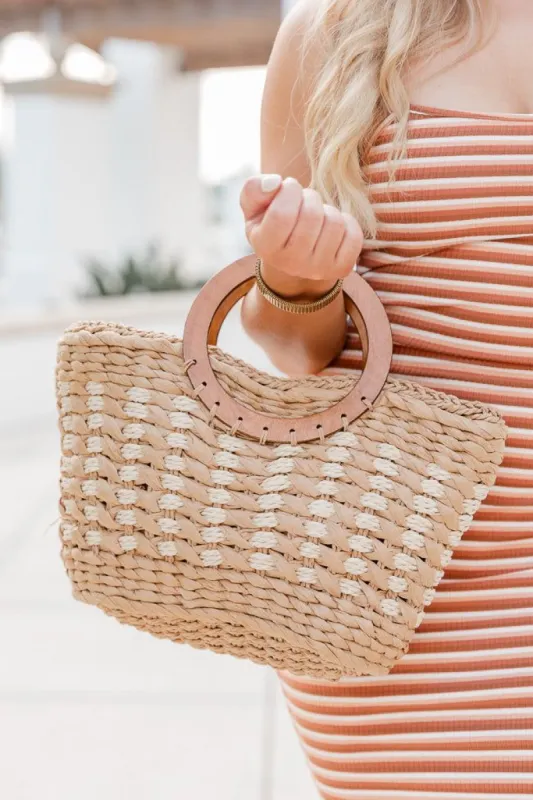 Take A Day Trip Tan Woven Straw Purse FINAL SALE sold by Pink Lily