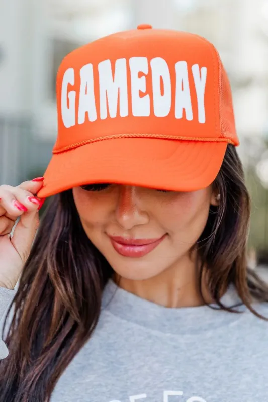 Gameday Orange Trucker Hat sold by Pink Lily