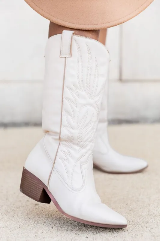 Dixie Cream Western Boots FINAL SALE sold by Pink Lily