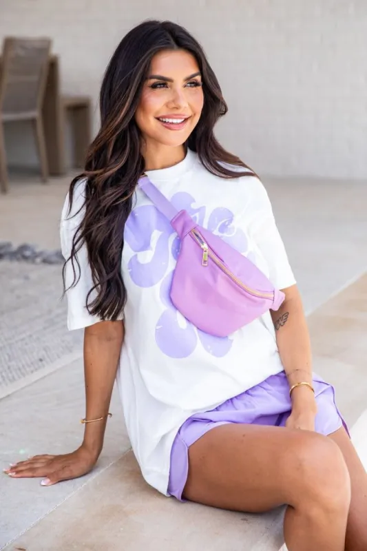 On The Go Purple Belt Bag sold by Pink Lily
