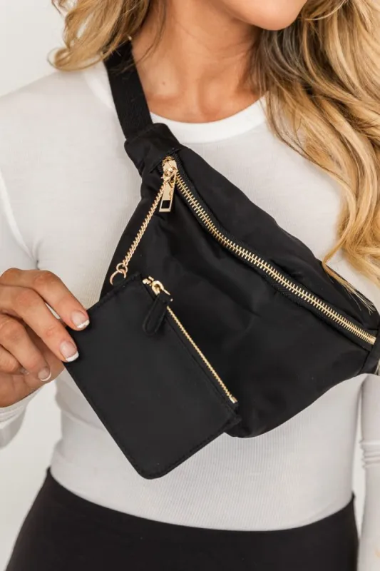 On My Way Out Black Mini Keychain Wallet FINAL SALE sold by Pink Lily