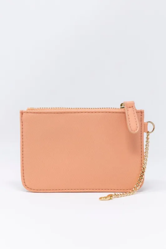 On My Way Out Peach Mini Keychain Wallet FINAL SALE made by Pink Lily