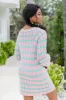 Summer Sass Pink and Mint Striped Crochet Mini Dress FINAL SALE sold by Pink Lily