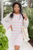 Summer Sass Pink and Mint Striped Crochet Mini Dress FINAL SALE sold by Pink Lily
