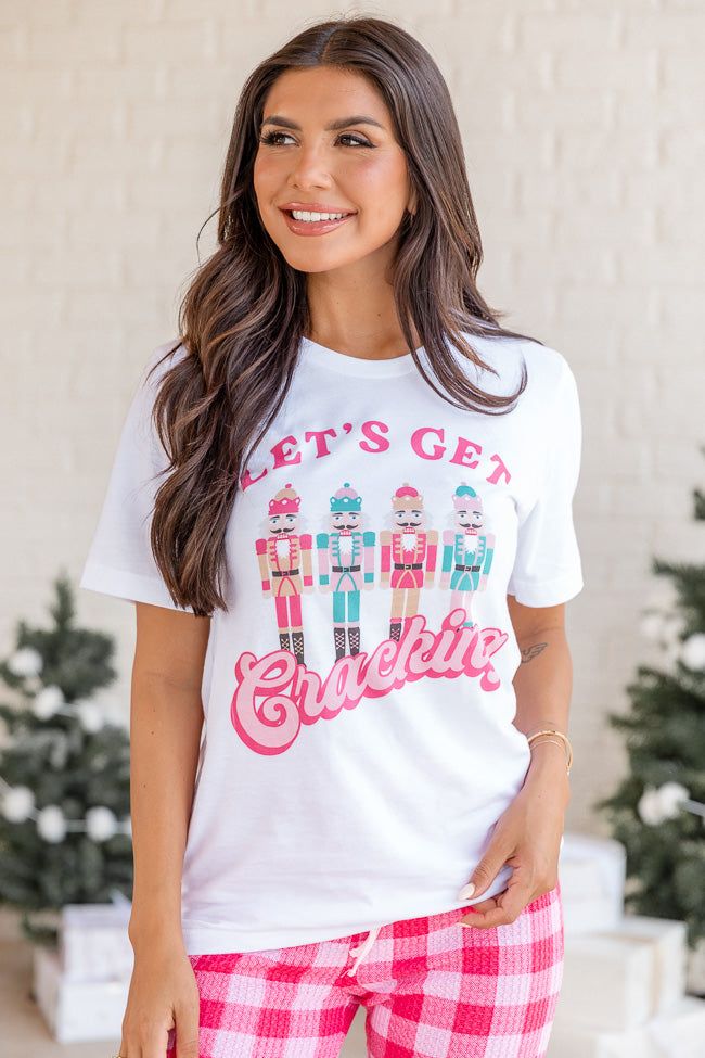 Lets Get Crackin White Graphic Tee sold by Pink Lily