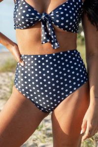 Caught Up In A Southern Summer Navy Polka Dot Bikini Bottoms FINAL SALE sold by Pink Lily