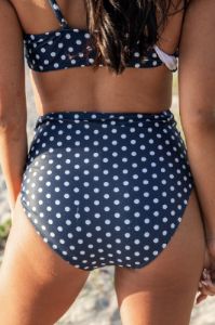 Caught Up In A Southern Summer Navy Polka Dot Bikini Bottoms FINAL SALE sold by Pink Lily