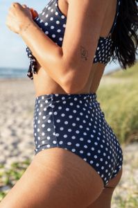 Caught Up In A Southern Summer Navy Polka Dot Bikini Bottoms FINAL SALE sold by Pink Lily