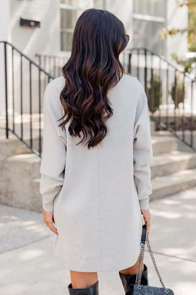 Just In Time Grey Turtleneck Sweater Dress FINAL SALE sold by Pink Lily product image thumbnail 4