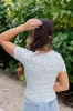 All The Better Floral Ribbed Knit Henley Short Sleeve Tee FINAL SALE sold by Pink Lily