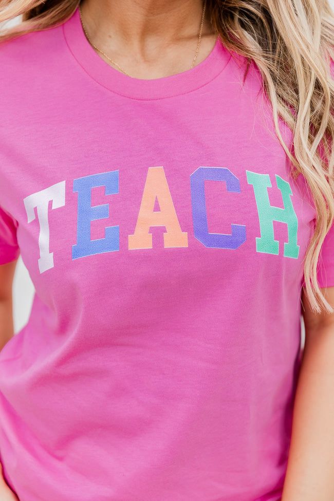 Teach Multi Charity Pink Graphic tee sold by Pink Lily product image thumbnail 2