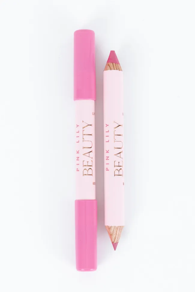 Pink Lily Beauty Double Bloom Dual Lipstick and Lip Liner - Candy Rose FINAL SALE sold by Pink Lily