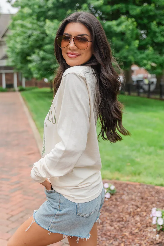 Golf Wives Social Club Ivory Long Sleeve Comfort Color Graphic Tee sold by Pink Lily product image thumbnail 4