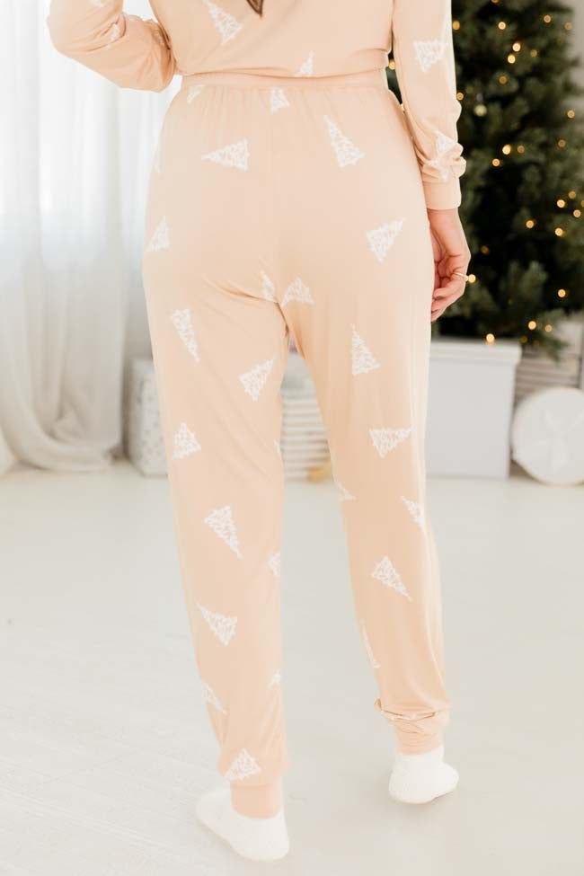Merry All the Way Beige Tree Print Pajama Pant sold by Pink Lily product image thumbnail 4