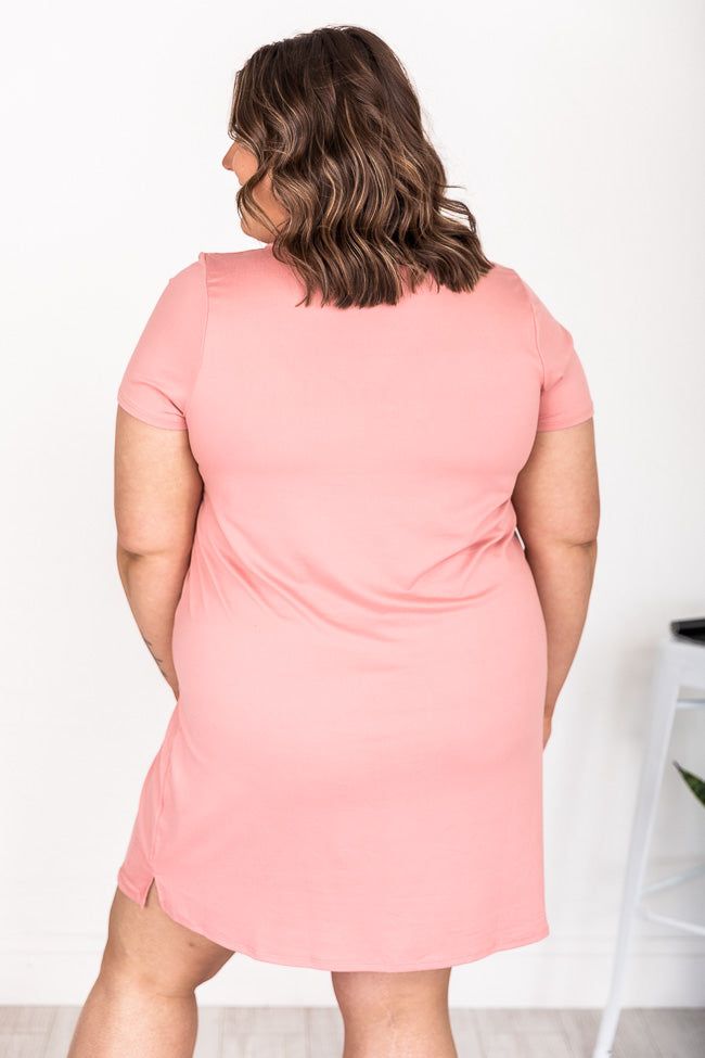 Enjoy The Days Together Mauve T-Shirt Dress FINAL SALE sold by Pink Lily product image thumbnail 14