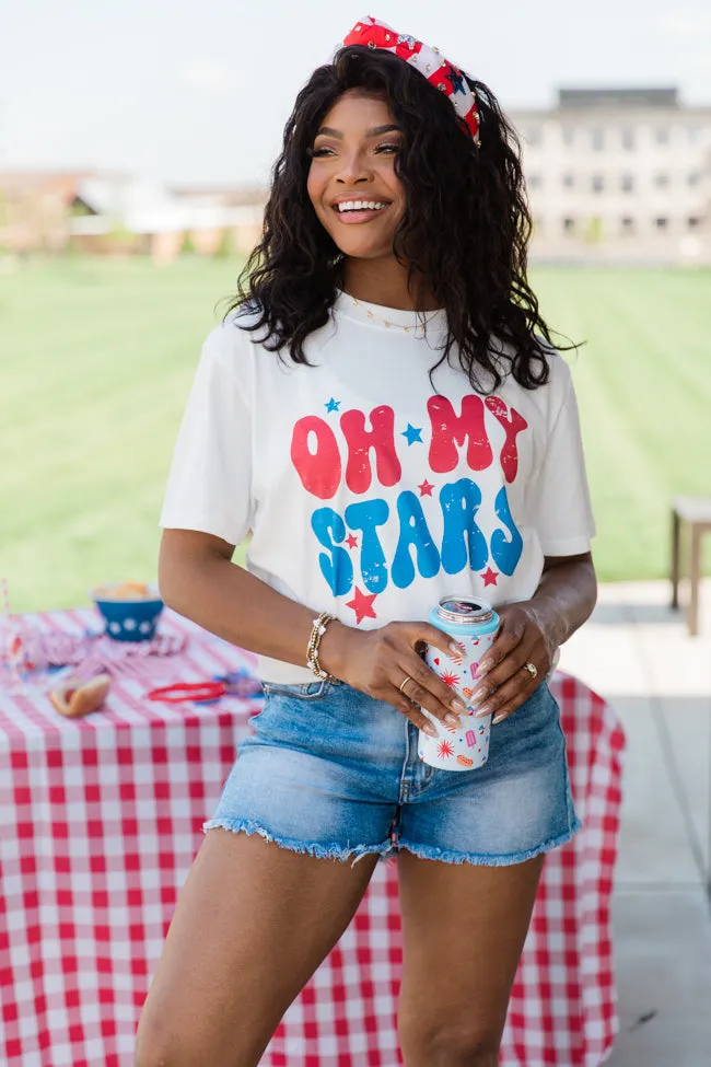 Oh My Stars White Comfort Colors Graphic Tee sold by Pink Lily