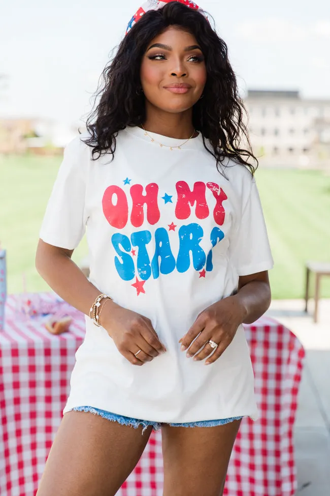 Oh My Stars White Comfort Colors Graphic Tee sold by Pink Lily product image thumbnail 4