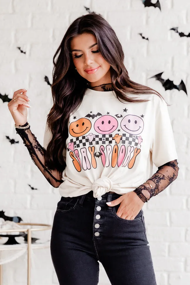 Stay Spooky Cream Oversized Graphic Tee sold by Pink Lily product image thumbnail 4