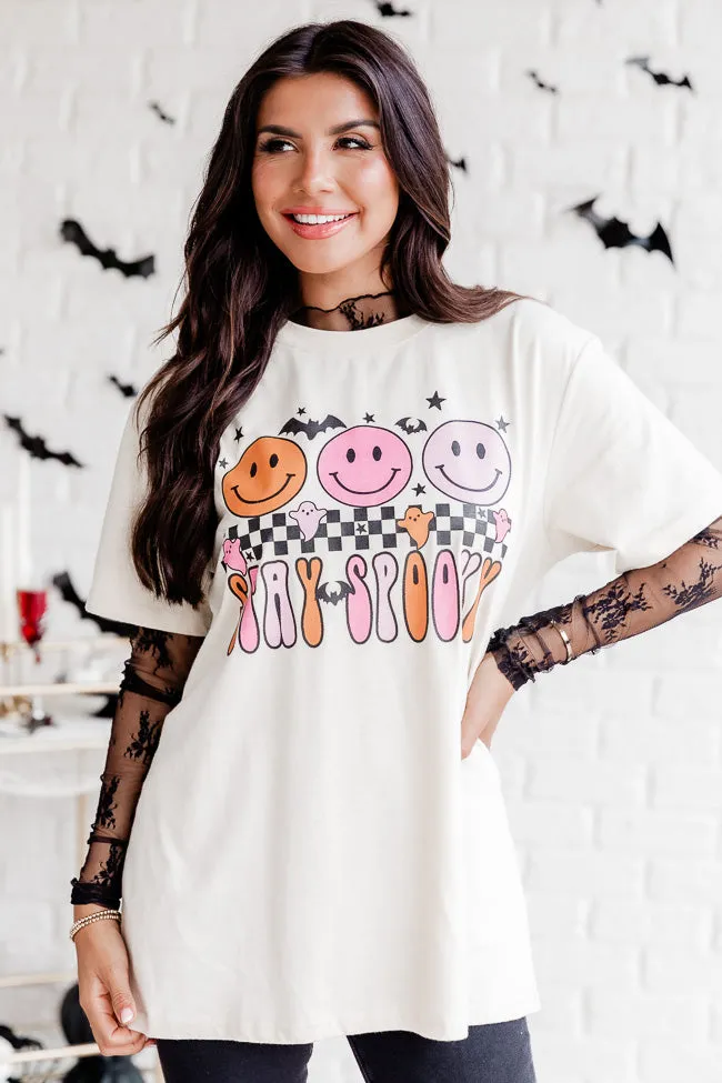Stay Spooky Cream Oversized Graphic Tee sold by Pink Lily product image thumbnail 3