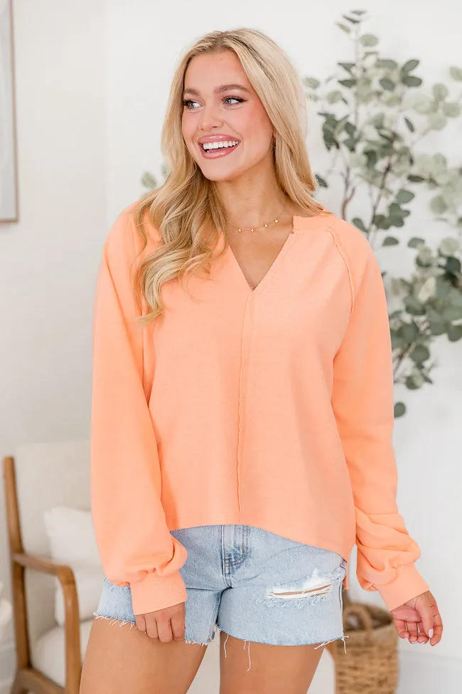 Friday Evening Orange Knit Long Sleeve Top sold by Pink Lily product image thumbnail 3
