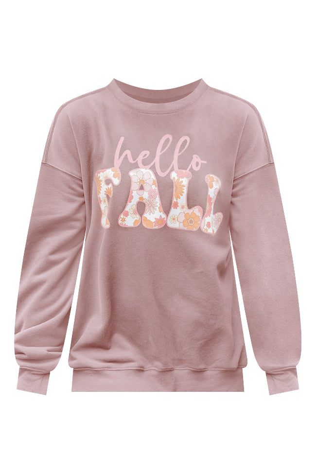 Hello Fall Floral Mocha Graphic Sweatshirt sold by Pink Lily product image thumbnail 7