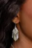 Silver Fringe Metal Earrings FINAL SALE sold by Pink Lily