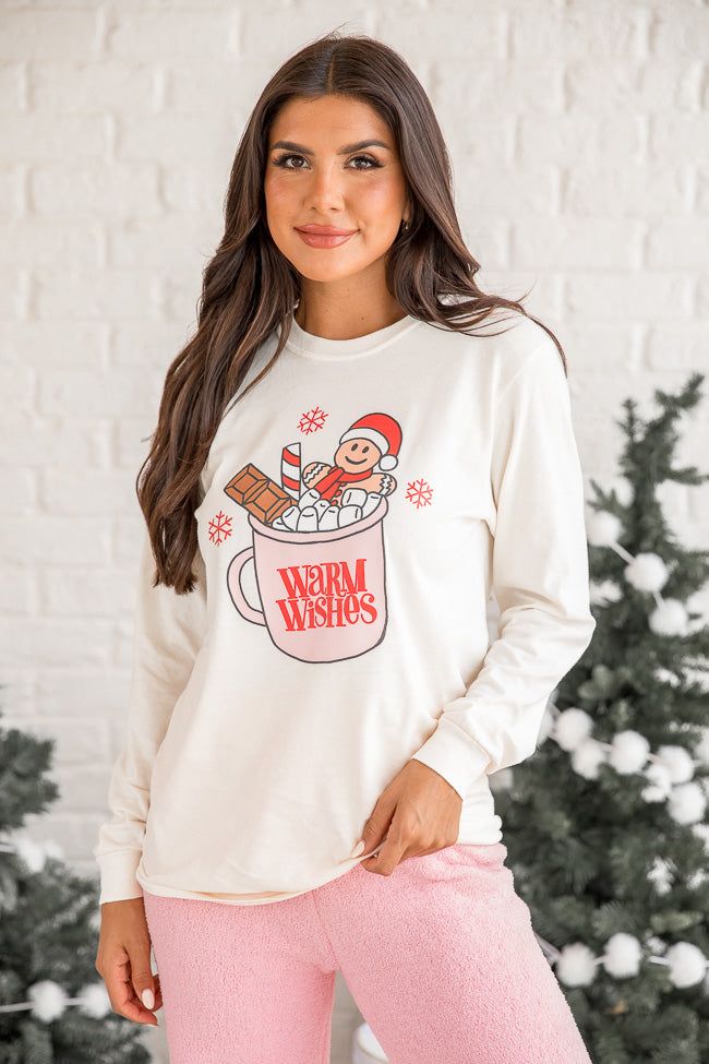 Warm Wishes Ivory Long Sleeve Graphic Tee sold by Pink Lily product image thumbnail 5