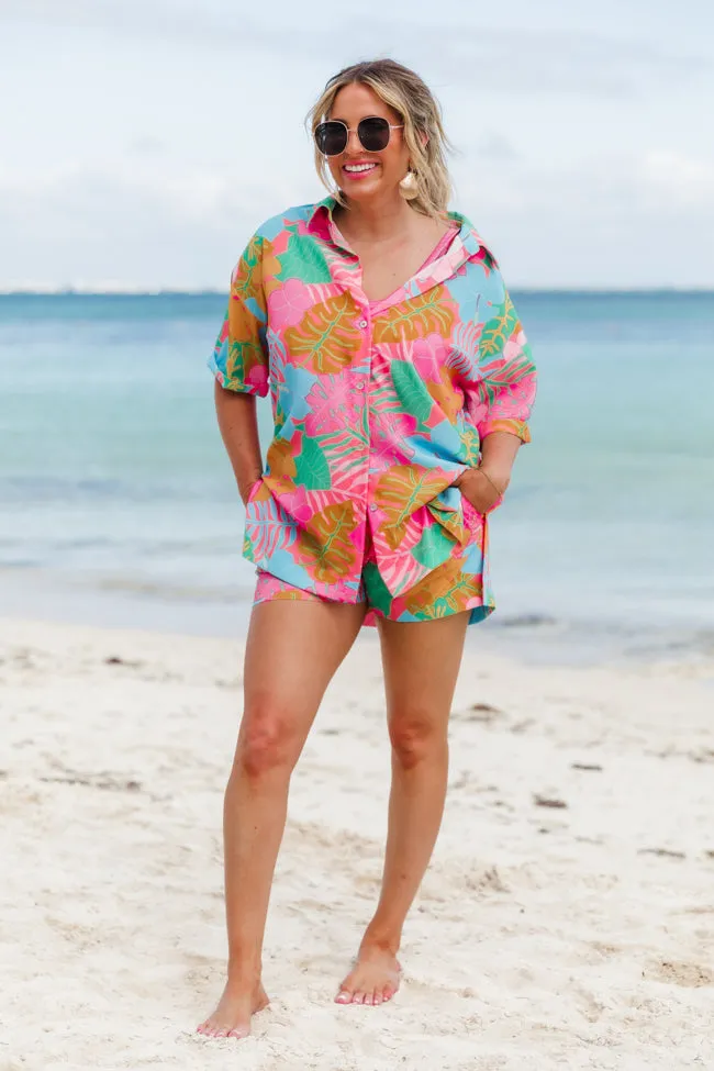 Kabana Krew Bold Tropical Button Up Shirt Krista Horton X Pink Lily sold by Pink Lily product image thumbnail 2