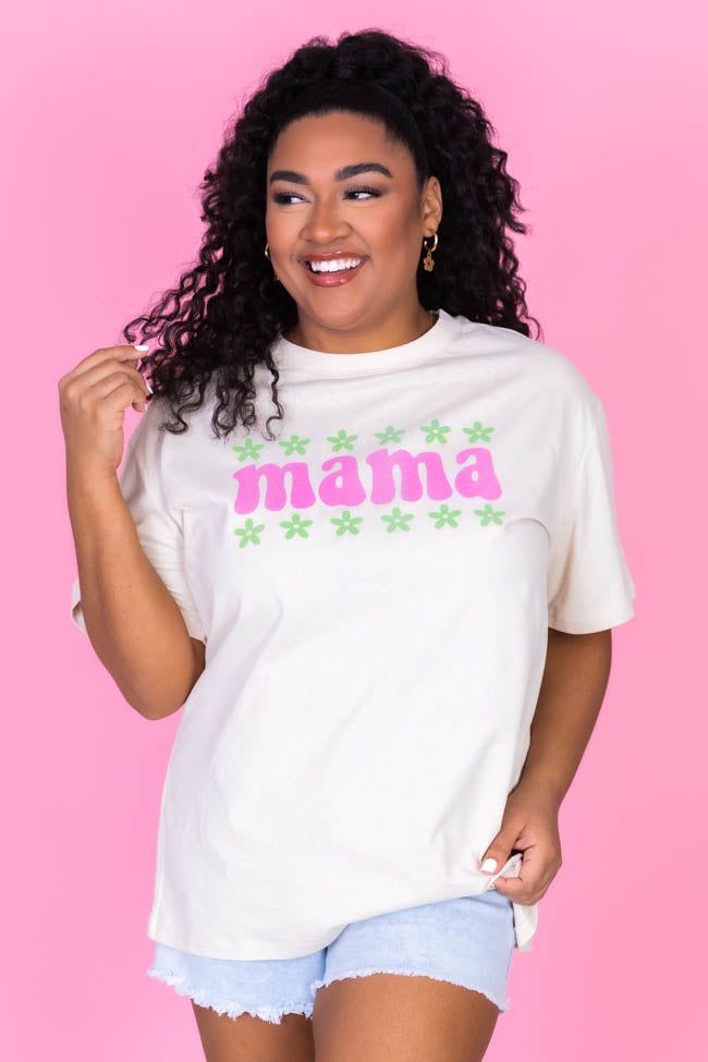 Mama Daisy Ivory Oversized Graphic Tee sold by Pink Lily product image thumbnail 4