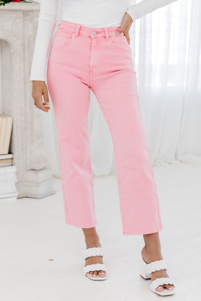 Allie Pink Straight Leg Jeans FINAL SALE sold by Pink Lily