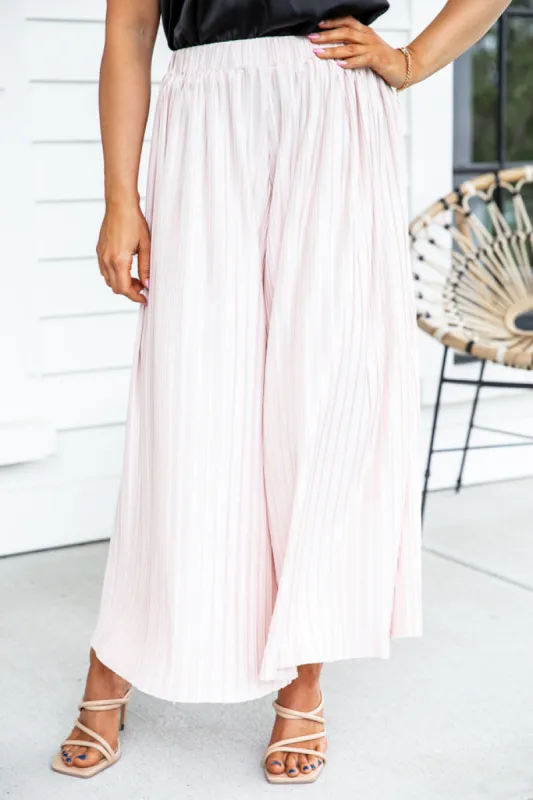 It's No Wonder Champagne Plisse Pants FINAL SALE sold by Pink Lily