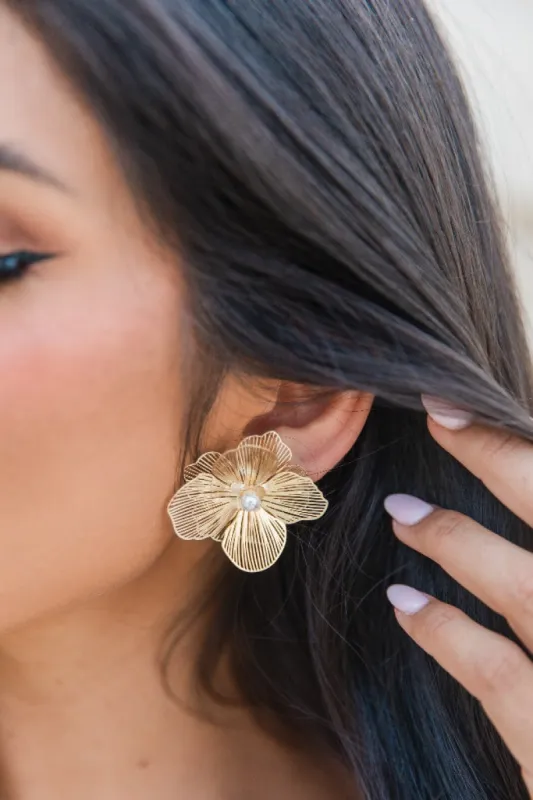 Floral Stud Earrings sold by Pink Lily