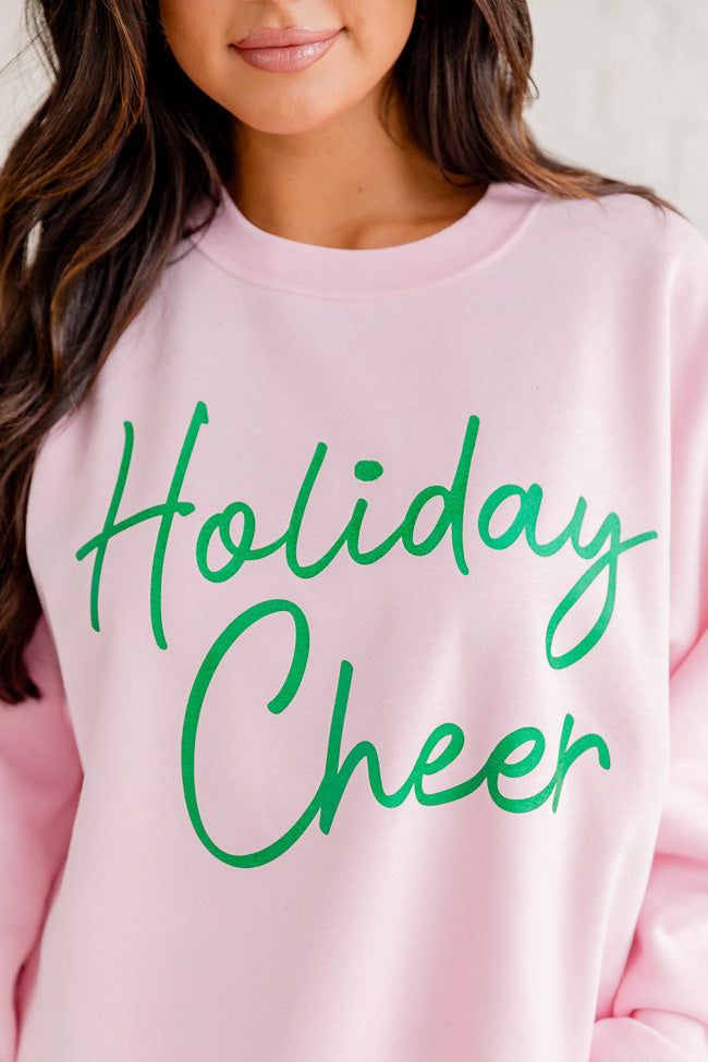 Holiday Cheer Light Pink Oversized Graphic Sweatshirt sold by Pink Lily product image thumbnail 3