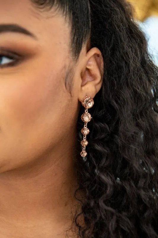 Can You Tell Rose Gold Earrings sold by Pink Lily