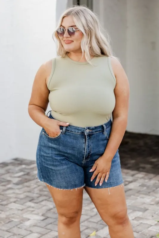 Pure Memory Olive Bodysuit sold by Pink Lily