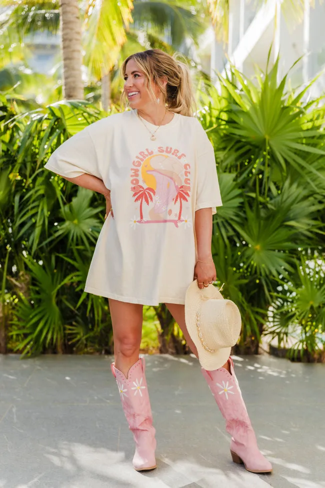 Cowgirl Surf Club Ivory Comfort Color Graphic Tee Krista Horton X Pink Lily sold by Pink Lily product image thumbnail 3