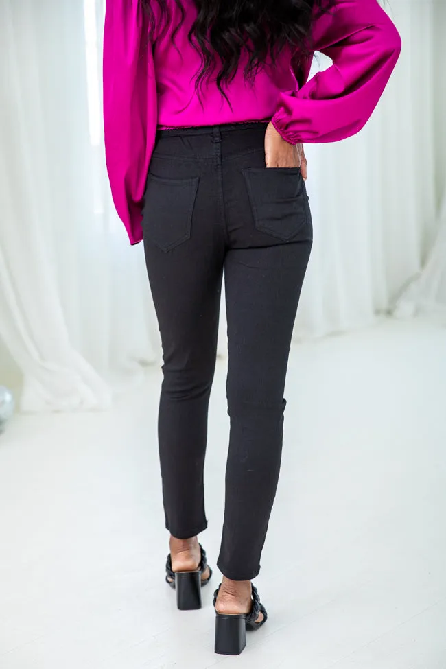 Betty Black Coated Skinny Jeans FINAL SALE sold by Pink Lily product image thumbnail 4