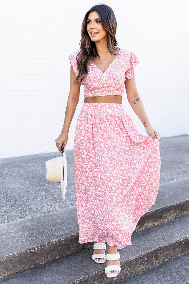 Wander The Town Pink Floral Maxi Skirt FINAL SALE sold by Pink Lily product image thumbnail 4