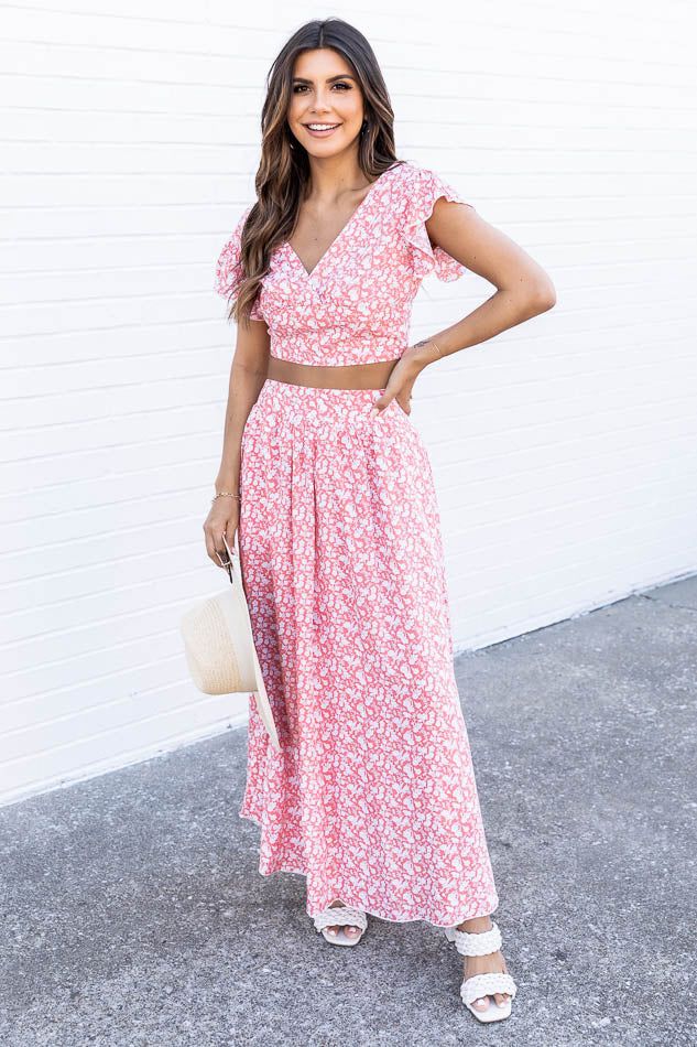 Wander The Town Pink Floral Maxi Skirt FINAL SALE sold by Pink Lily product image thumbnail 3