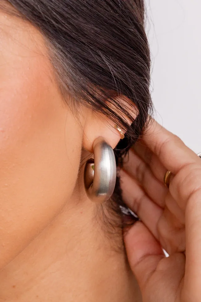 Chunky Silver Hoops sold by Pink Lily product image thumbnail 2