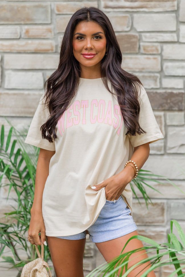 West Coast Ivory Oversized Graphic Tee sold by Pink Lily product image thumbnail 2