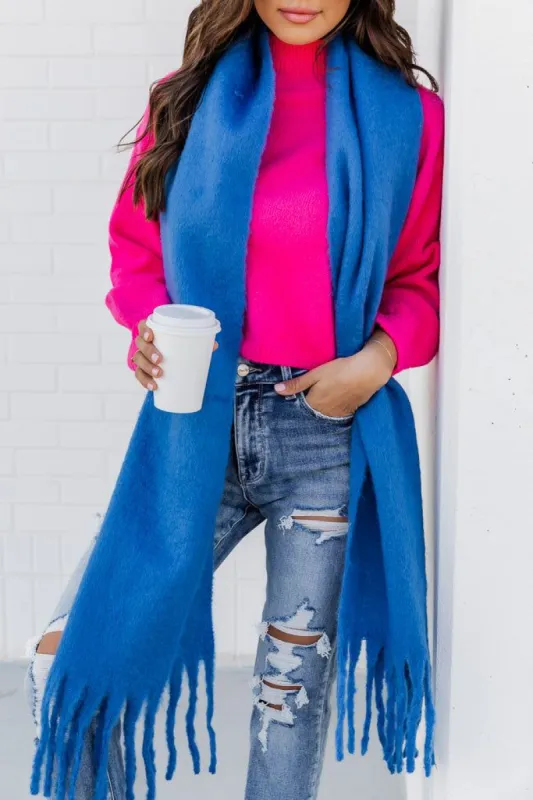 A Little Social Interaction Blue Scarf sold by Pink Lily